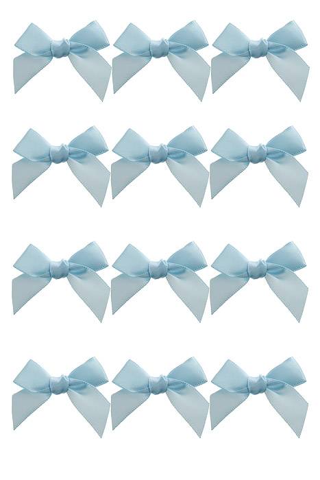 2" Ribbon Bow Light Blue Pkg/12