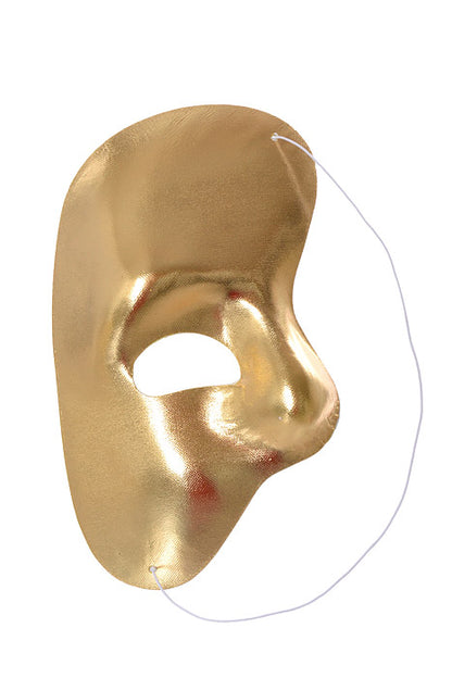 7" X 4" Opera Half Face Mask Gold Pkg/12