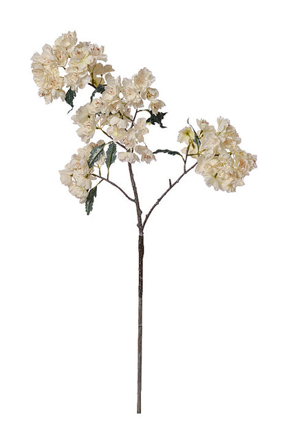 33.5" Silk Cherry Blossom Spray White