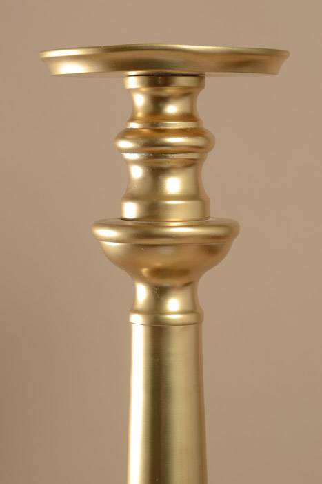 8" X 30" Aluminum Candle Holder Gold