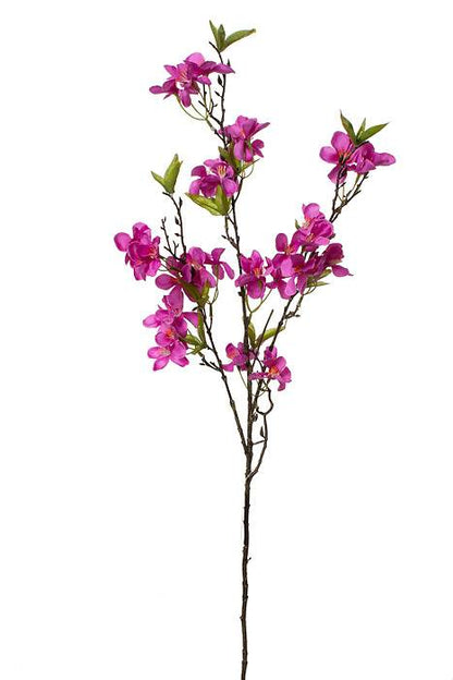 35" Silk Cherry Blossom Spray Violet