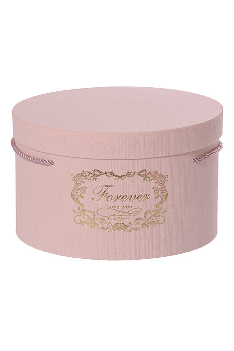 7.25" X 8.75" X 10" Gift Box With Lid Ribbon Pink Set/3