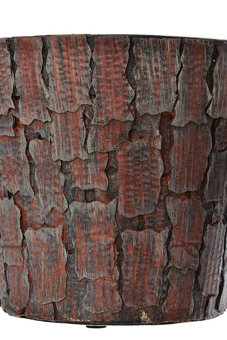 6.5&quot;/8.5&quot; Bark Pot Brown (Set/2)