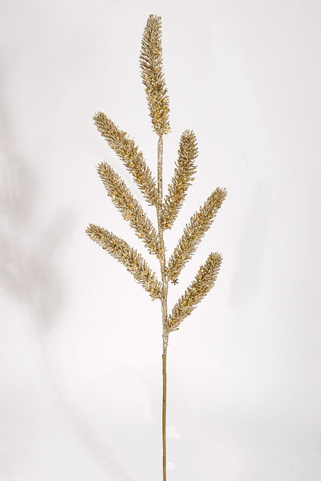 30" Glitter Pine Spray Champagne