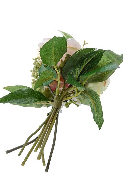 11&quot; Peony/rose/lilac Bouquet Peach/green