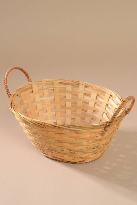 9" X 7" X 4" Natural Bamboo Bowl