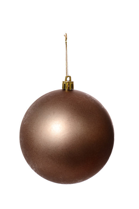 100Mm Plastic Ball Matte Chocolate Pkg/6