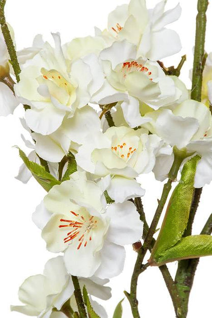 47" Silk Cherry Blossom Spray White