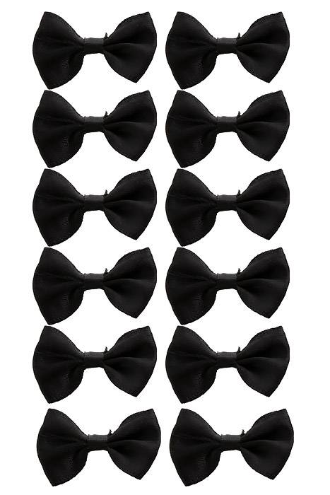 1.25" Ribbon Bow (pkg/12) Black