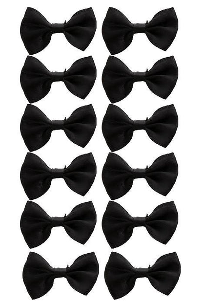 1.25" Ribbon Bow (pkg/12) Black