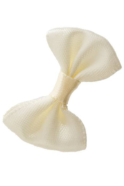 1.25" Ribbon Bow (pkg/12) Ivory
