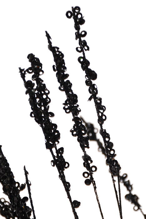 32" Iced Long Needle Spray Black