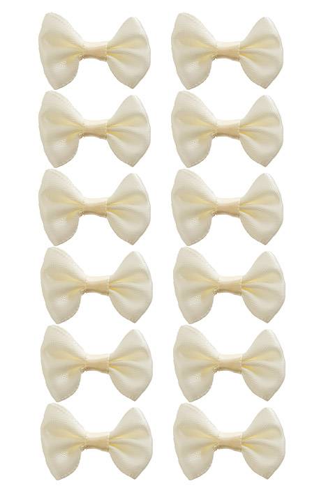 1.25" Ribbon Bow (pkg/12) Ivory