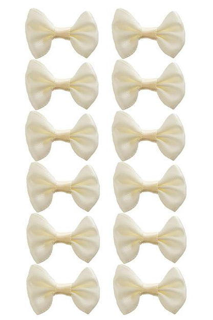 1.25" Ribbon Bow (pkg/12) Ivory