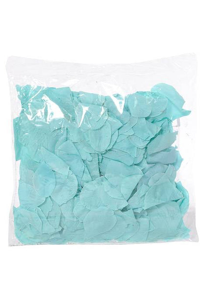 Silk Rose Petals Aqua Pkg/500