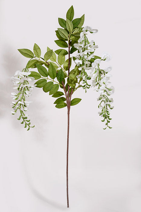 36.6" Silk Wisteria Spray White