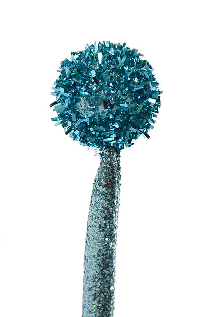 29.5" Glitter Ball Ornament Spray Light Blue