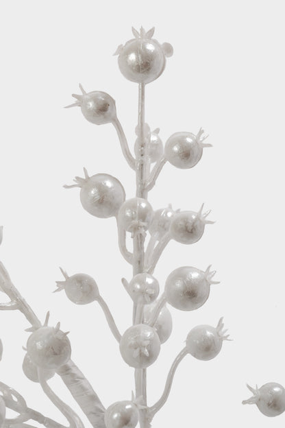 15" Berries Bush White