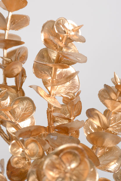 15.75" Metallic Eucalyptus Bush Gold