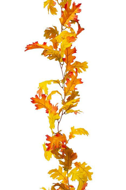 65" Oak Leaf Garland Gold Orange