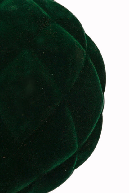 6" Flocking Ball Ornament Green Bx/2