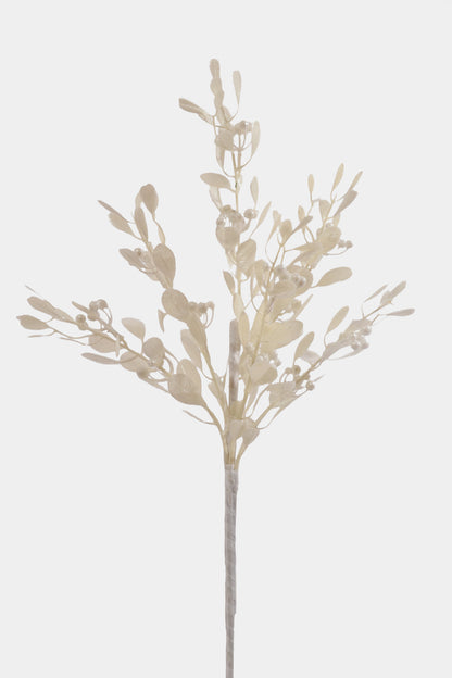 17.5" Berries Leaves Stem White