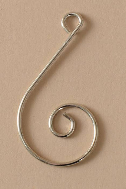 1.75" Swirl Hanging Hook Silver Pkg/72