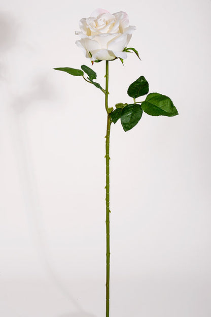 24.5" Silk Rose Spray White