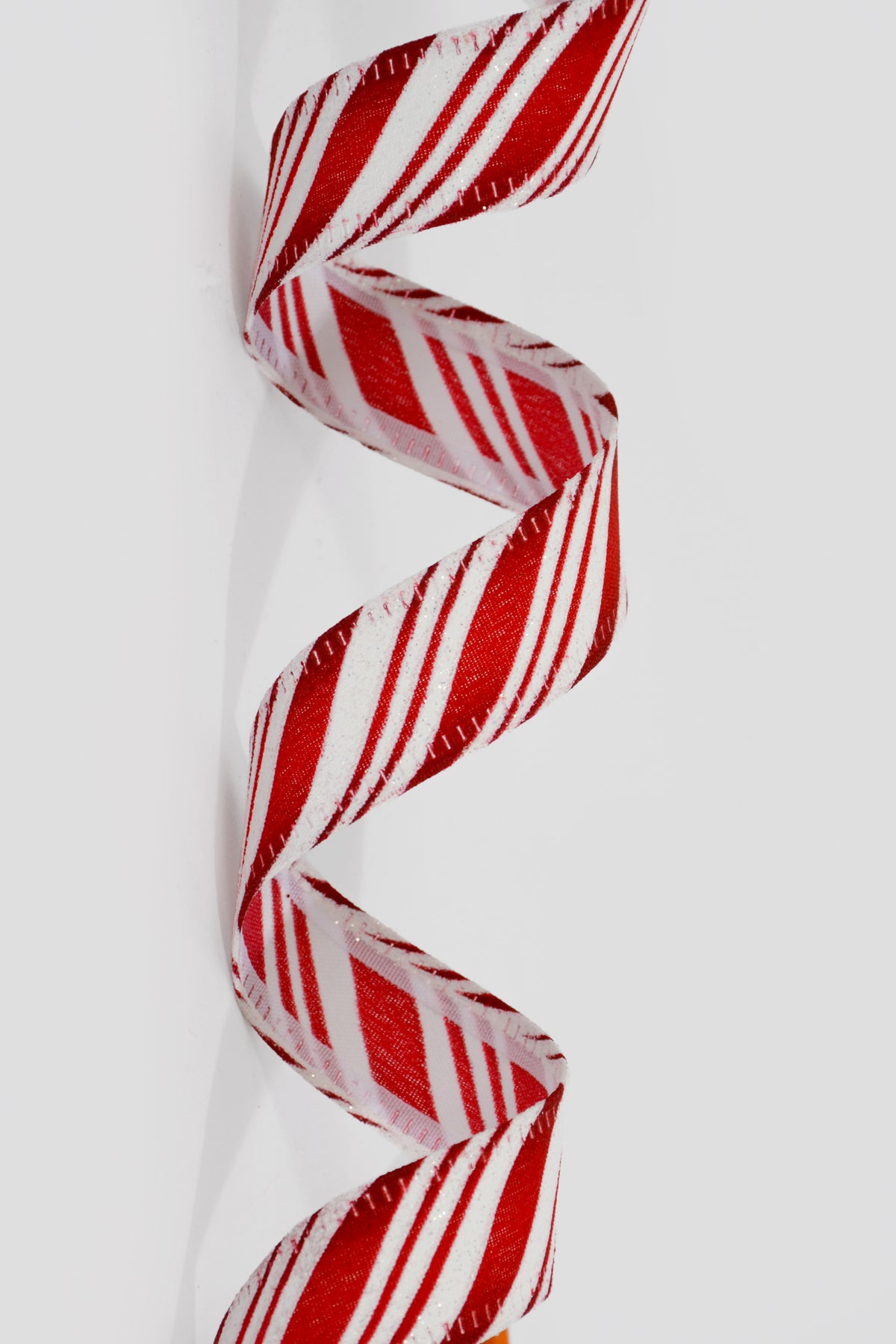 7/8" X 10Yds Wired Candy Cane Stripe Ribbon Red/White