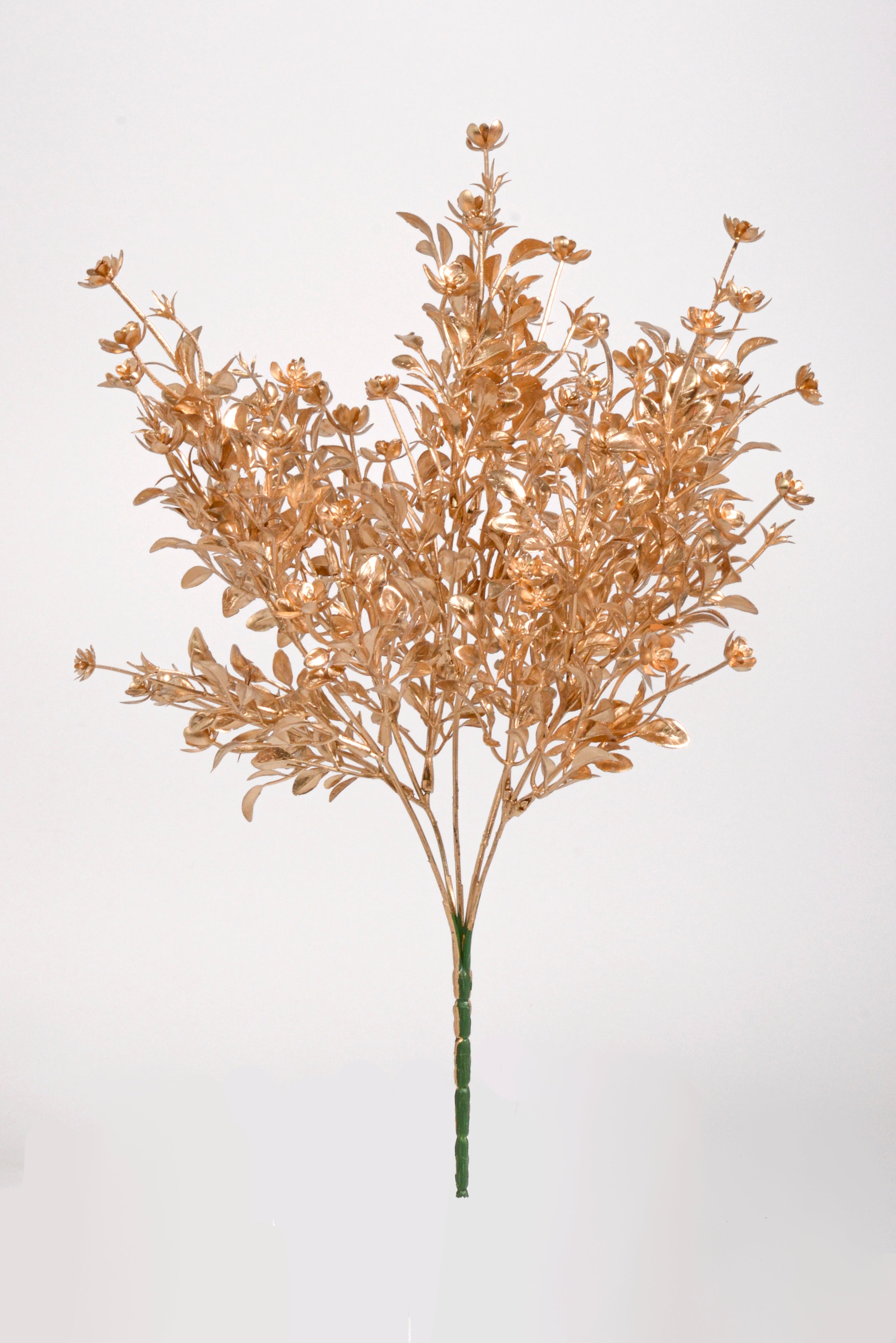 14.5" Metallic Boxwood Bush Gold