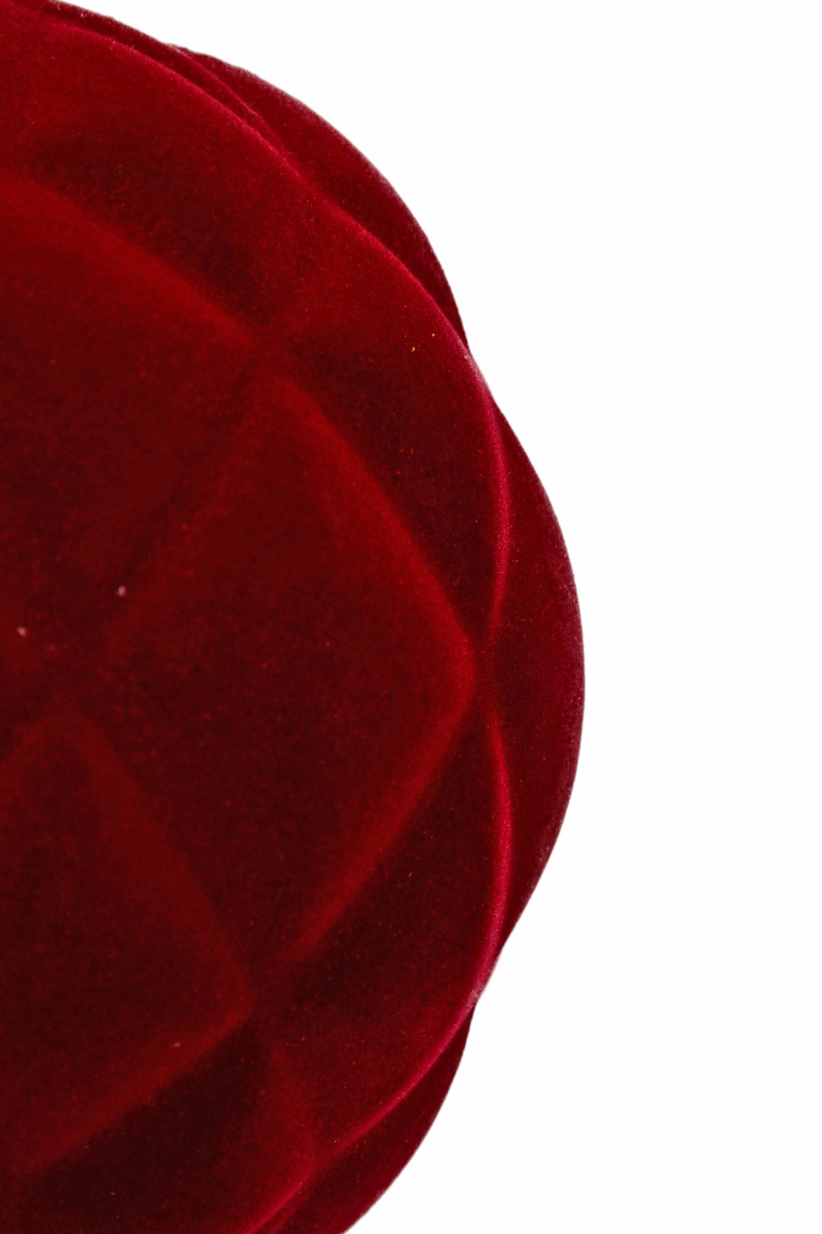 6" Flocking Ball Ornament Burgundy Bx/2