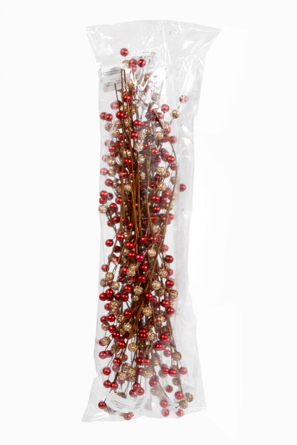 18" Berry Spray Red/Champagne Pkg/12