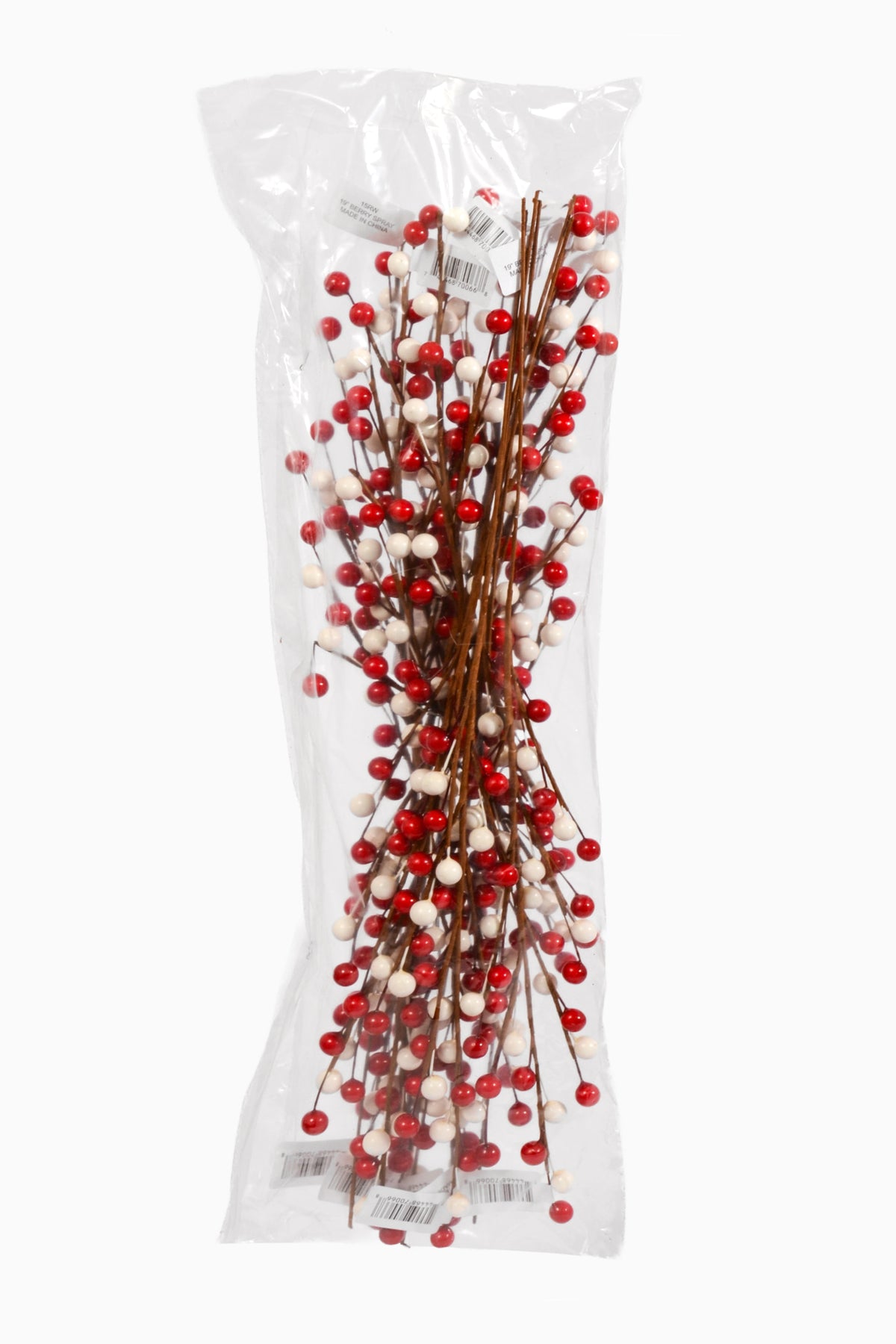 18" Berry Spray Red/White Pkg/12