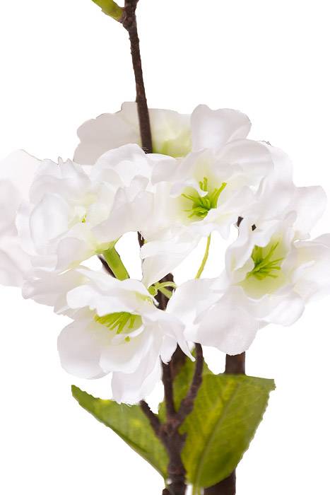 50" Silk Cherry Blossom Spray White