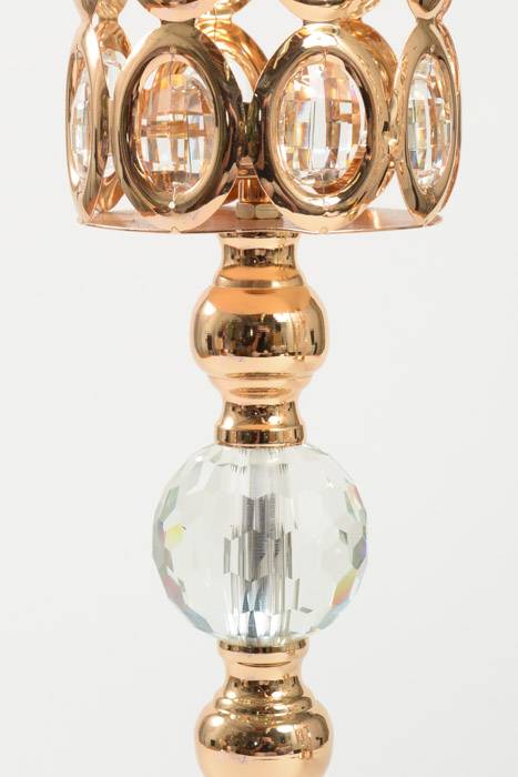 22" Crystal Candle Holder Stand Gold