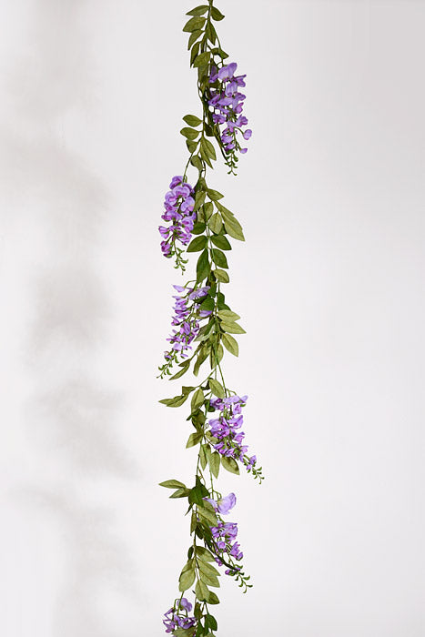 6Ft Artificial Wisteria Garland Lavender