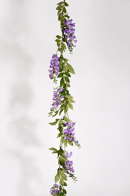 6Ft Artificial Wisteria Garland Lavender