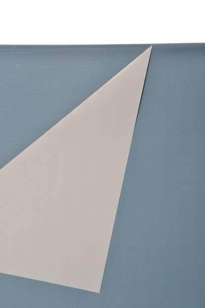 22.5" 2 Tone Waterproof Wrapping Paper Dusty Blue/Gray Pkg/20