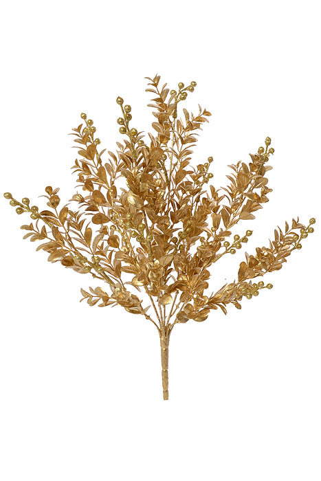 17" Boxwood Berry Bush Gold