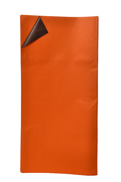 22.5" 2 Tone Waterproof Wrapping Paper Orange/Brown Pkg/20