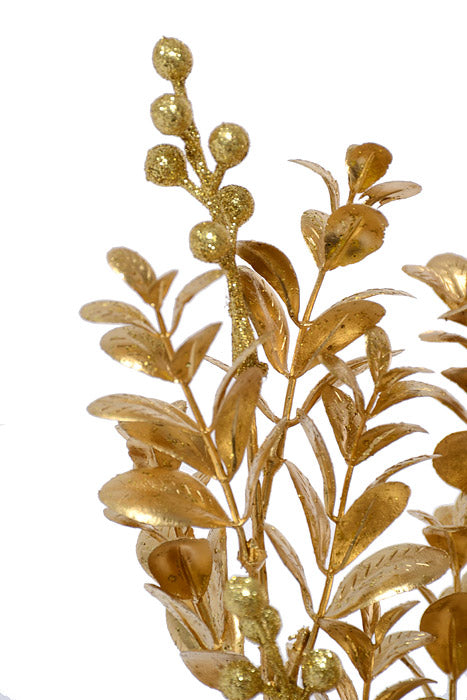 17" Boxwood Berry Bush Gold