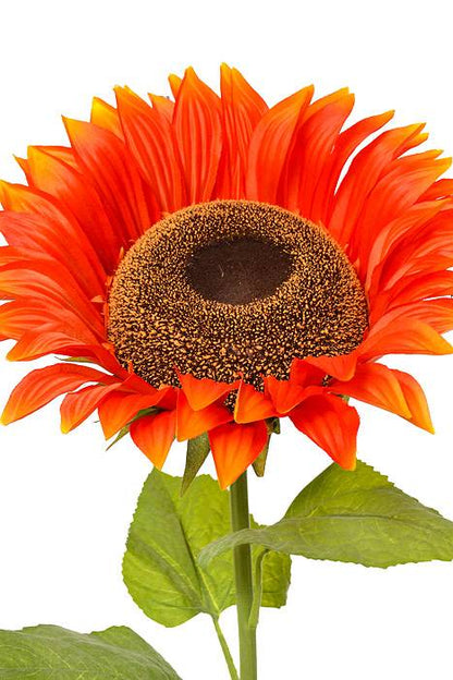 57" Giant Silk Sunflower Spray Orange