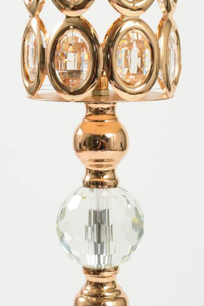 24" Crystal Candle Holder Stand Gold