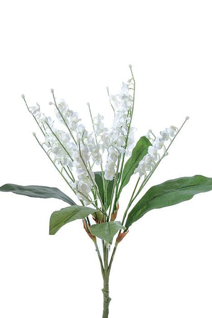16" Silk Lily Of Valley Bush White