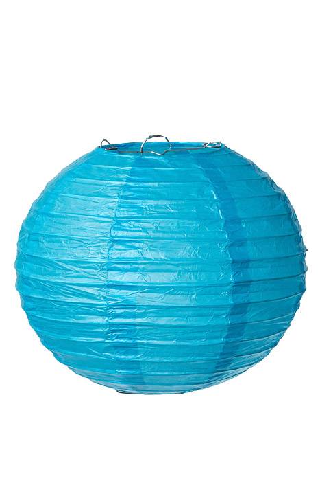 8&quot; Round Paper Lantern Turquoise