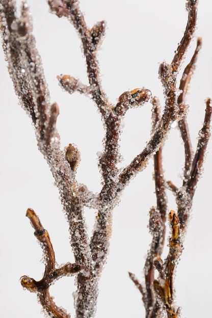 37" Iced Birch Bundle Spray Natural Frost