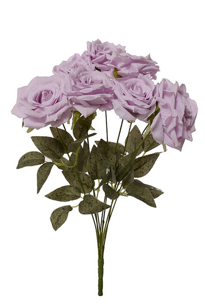 18" Silk Rose Bush Lavender