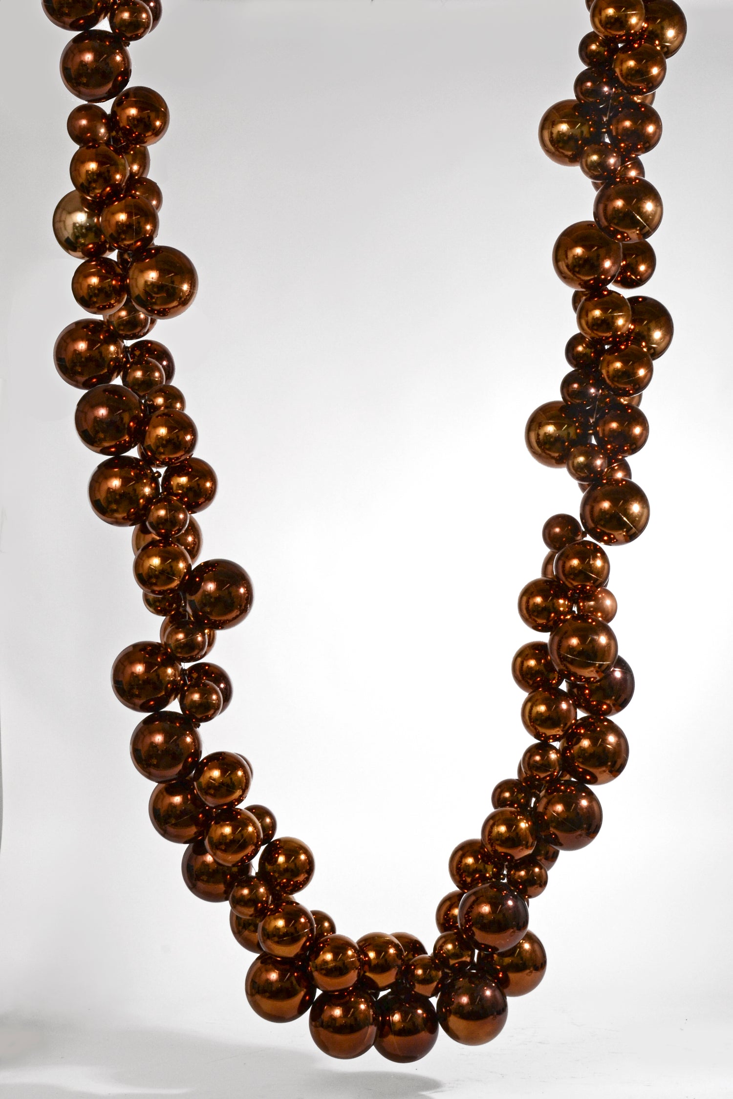 8Ft Shiny Matte Ball Garland Chocolate