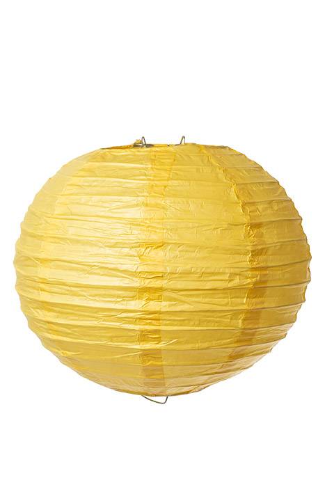 8&quot; Round Paper Lantern Yellow