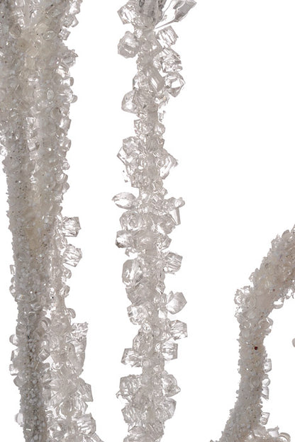 36" Beaded Amaranthus Hanging Spray Clear Water/White
